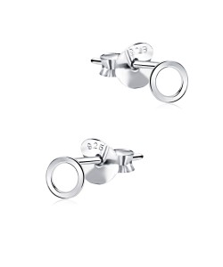 Minimalist Circle Silver Ear Stud STS-5288